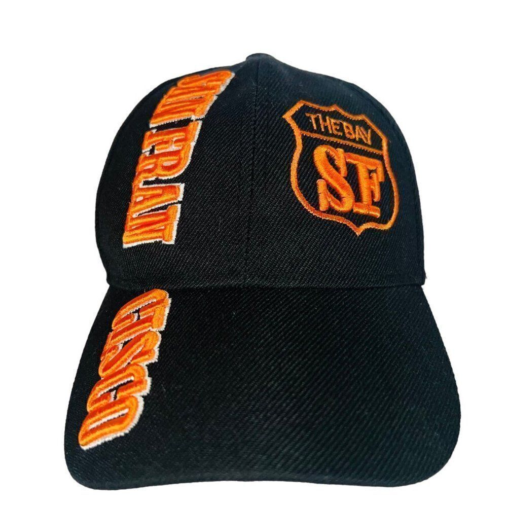 Lanza Vintage San Francisco Embroidered Adjustable Hat Black / Orange OS